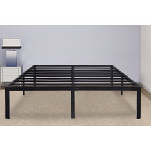 Load image into Gallery viewer, Twin size Modern Round Edge Black Metal Platform Bed Frame
