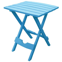 Load image into Gallery viewer, Pool Blue Folding Side Table in Durable Patio Furniture Plastic Resin
