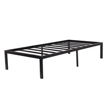 Load image into Gallery viewer, Twin size Modern Heavy Duty Black Metal Platform Bed Frame
