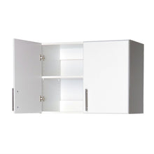 Load image into Gallery viewer, White Wall Cabinet with 2 Doors and Adjustable Shelf
