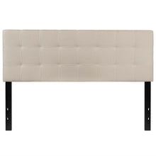 Load image into Gallery viewer, Queen size Beige Taupe Fabric Upholstered Panel Headboard
