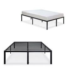 Load image into Gallery viewer, Queen size Modern Heavy Duty Black Metal Platform Bed Frame
