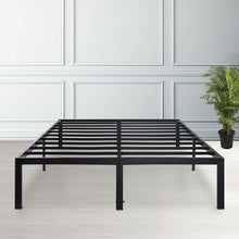 Load image into Gallery viewer, Queen size Modern Heavy Duty Black Metal Platform Bed Frame
