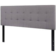 Load image into Gallery viewer, Queen size Modern Light Grey Fabric Upholstered Panel Headboard
