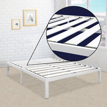 Load image into Gallery viewer, Queen size Heavy Duty Metal Platform Bed Frame in White
