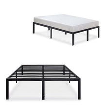 Load image into Gallery viewer, Queen 18-inch High Rise Heavy Duty Black Metal Platform Bed Frame
