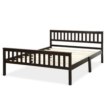 Load image into Gallery viewer, Queen Wood Platform Bed Frame with Headboard and Footboard in Espresso
