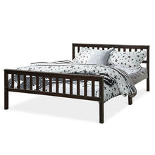 Load image into Gallery viewer, Queen Wood Platform Bed Frame with Headboard and Footboard in Espresso
