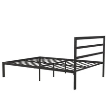 Load image into Gallery viewer, Queen Black Metal Platform Bed Frame with Headboard Included
