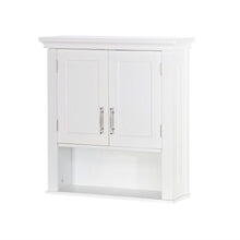 Load image into Gallery viewer, White Bathroom Wall Cabinet Cupboard with Open Shelf
