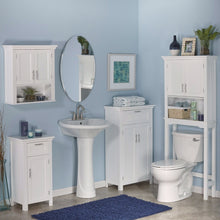 Load image into Gallery viewer, White Bathroom Wall Cabinet Cupboard with Open Shelf
