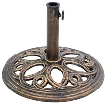 Load image into Gallery viewer, Bronze Finish Cast Iron Round Umbrella Stand Base
