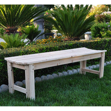 Load image into Gallery viewer, 5-Ft Backless Garden Bench in Natural Yellow Cedar Wood
