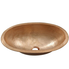 Load image into Gallery viewer, Pure Copper 19-inch Oval Bathroom Sink Unfinished
