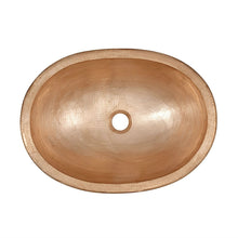 Load image into Gallery viewer, Pure Copper 19-inch Oval Bathroom Sink Unfinished
