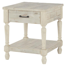 Load image into Gallery viewer, Cottage Style 1-Drawer End Table Nightstand in White Wood Finish
