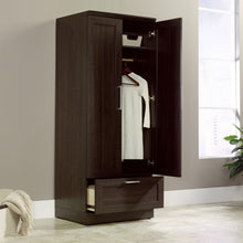 Load image into Gallery viewer, Bedroom Wardrobe Armoire Cabinet in Dark Brown Oak Wood Finish
