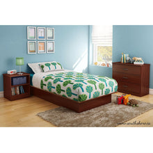 Load image into Gallery viewer, Twin size Platform Bed Frame in Royal Cherry Wood Finish
