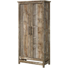 Load image into Gallery viewer, Farmhouse Storage Cabinet Wardrobe Armoire in Rustic Wood Finish

