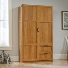Load image into Gallery viewer, Bedroom Wardrobe Cabinet Storage Closet Organizer in Medium Oak Finish
