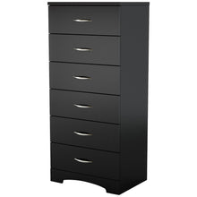 Load image into Gallery viewer, Black 6-Drawer Lingerie Chest for Contemporary Bedroom
