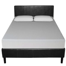 Load image into Gallery viewer, Full size Modern Platform Bed with Espresso Faux Leather Headboard
