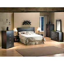 Load image into Gallery viewer, Modern 6-Drawer Bedroom Dresser in Chocolate Wood Finish
