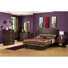 Load image into Gallery viewer, Modern 6-Drawer Bedroom Dresser in Chocolate Wood Finish
