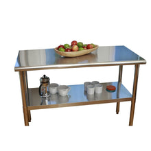 Load image into Gallery viewer, Stainless Steel Top Food Safe Prep Table Utility Work Bench with Bottom Shelf
