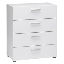 Load image into Gallery viewer, Contemporary Style White 4-Drawer Bedroom Bureau Storage Chest
