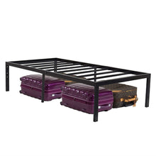Load image into Gallery viewer, Twin 18-inch High Heavy Duty Black Metal Platform Bed Frame
