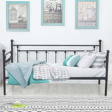 Load image into Gallery viewer, Twin size Classic Black Metal Daybed Frame
