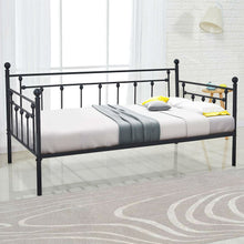 Load image into Gallery viewer, Twin size Classic Black Metal Daybed Frame
