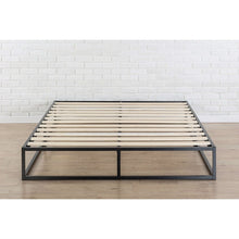Load image into Gallery viewer, Twin size 10-inch Low Profile Modern Metal Platform Bed Frame with Wooden Slats
