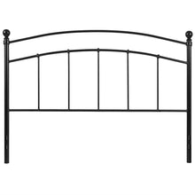 Load image into Gallery viewer, Twin size Contemporary Classic Black Metal Headboard
