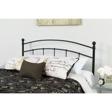 Load image into Gallery viewer, Twin size Contemporary Classic Black Metal Headboard
