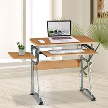 Load image into Gallery viewer, Compact Contemporary Computer Desk in Light Cherry Finish

