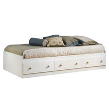 Load image into Gallery viewer, Twin Size Mates Platform Bed in White/Maple with 2 Storage Drawers
