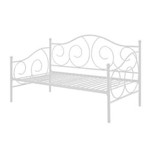 Load image into Gallery viewer, Twin White Metal Daybed with Scrolling Final Detailing - 600 lb Weight Limit
