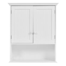 Load image into Gallery viewer, White Wall Mount Bathroom Cabinet with Storage Shelf
