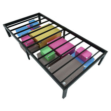 Load image into Gallery viewer, Twin XL College Dorm Heavy Duty Black Metal Platform Bed Frame
