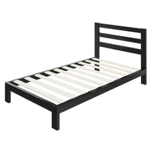 Load image into Gallery viewer, Twin size Modern Metal Platform Bed Frame with Headboard And Wood Support Slats
