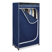 Load image into Gallery viewer, Portable Clothes Closet Wardrobe in Blue Breathable Fabric
