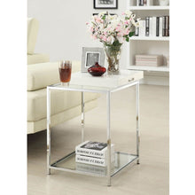 Load image into Gallery viewer, Modern Classic Metal End Table with White Removable Tray
