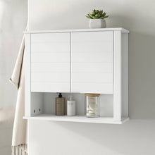 Load image into Gallery viewer, White 2 Door Wall Mounted Bathroom Storage Cabinet
