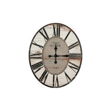 Load image into Gallery viewer, White Washed Oversized Distressed Paris Wood Wall Clock
