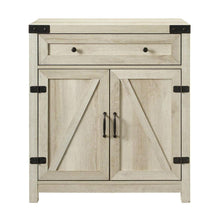 Load image into Gallery viewer, Rustic Farmhouse Barn Door Accent Storage Cabinet White Oak
