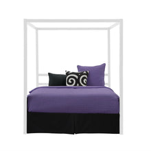 Load image into Gallery viewer, Queen size Modern White Metal Canopy Bed - No Box-Springs Required
