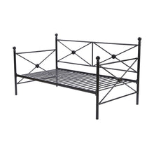 Load image into Gallery viewer, Twin size Contemporary Daybed and Trundle Set in Black Metal Finish
