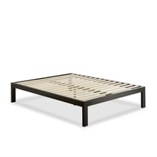 Load image into Gallery viewer, Full Modern Black Metal Platform Bed Frame with Wood Slats
